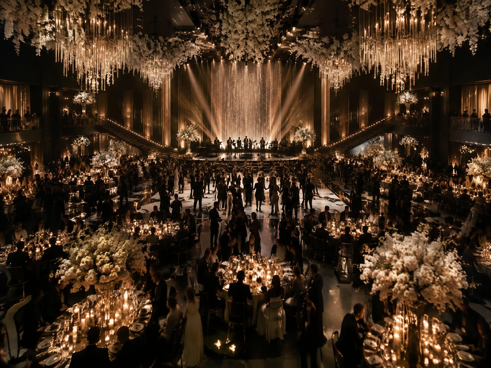 Grand celebration at the height of the night